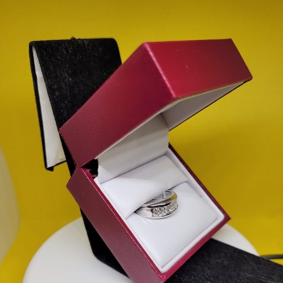 Stunning Diamond Accents 2 Row Anniversary Ring - Picture 7 of 7